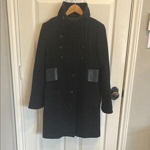 Mackage Black Double-Breasted Trench Coat